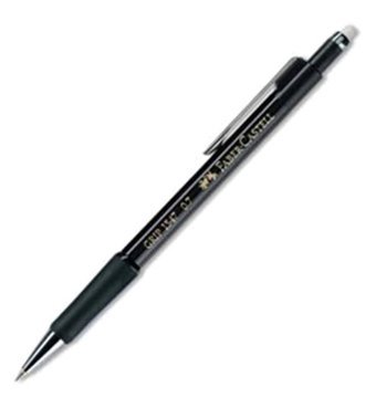 Faber-Castell Grip 1347 Silgili Metal Metalik Siyah 0.7 mm Versatil Kalem