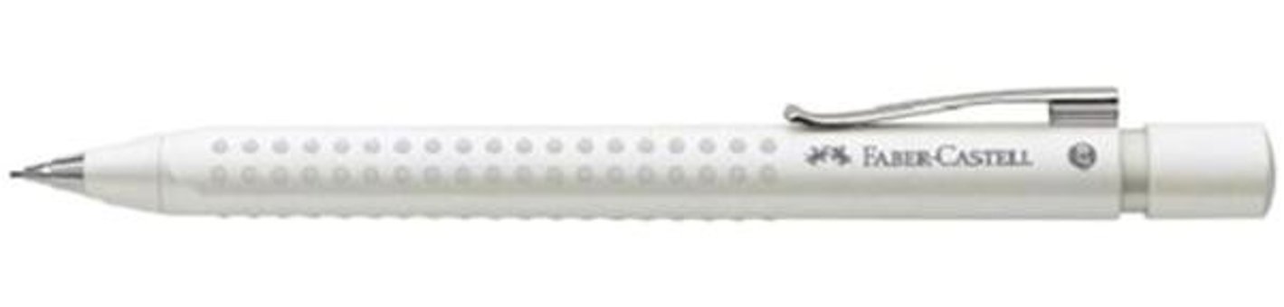 Faber-Castell Grip 2011 Silgili Metal Metalik Beyaz 0.7 mm Versatil Kalem