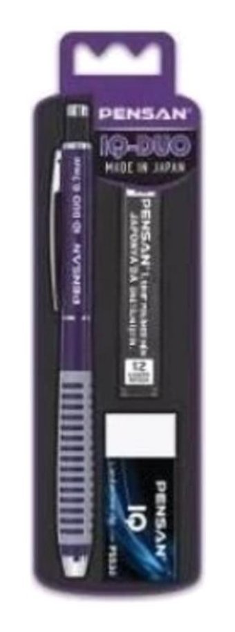 Pensan Iq Duo Silgili Krom Metalik Siyah 0.7 mm Versatil Kalem