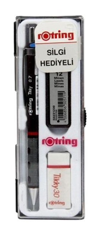 Rotring Tikky RO-KK07-07 Silgili Metal Metalik Bordo 0.7 mm Versatil Kalem