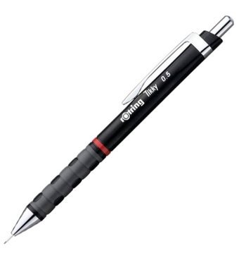 Rotring Papermate Silgili Krom Metalik Siyah 0.5 mm Versatil Kalem