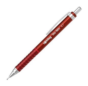 Rotring Tikky Retro Silgili Metal Metalik Kırmızı 0.7 mm Versatil Kalem