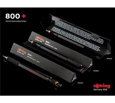 Rotring 800 Plus 1900182 Silgili Krom Metalik Siyah 0.7 mm Versatil Kalem