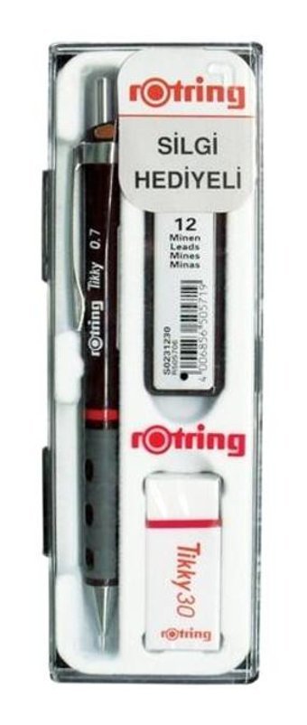 Rotring Tikky Silgili Metal Metalik Kahverengi 0.7 mm Versatil Kalem