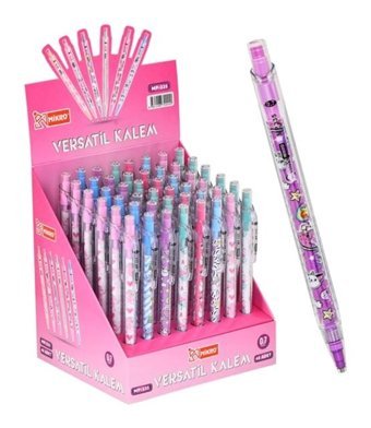 Mikro MP-335K-48 Silgili Silikon Neon Çok Renkli 0.7 mm Versatil Kalem