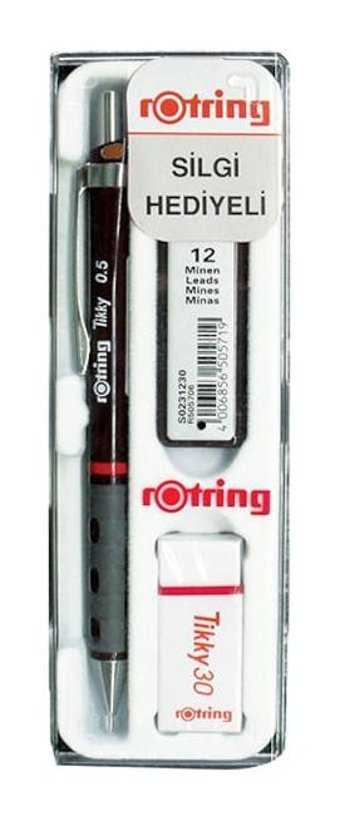Rotring Tikky RO-Kk07-05 Silgili Metal Metalik Bordo 0.5 mm Versatil Kalem
