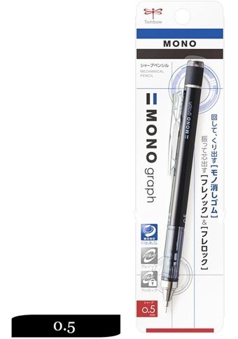 Tombow Mono Graph Metal Metalik Siyah 0.5 mm Versatil Kalem