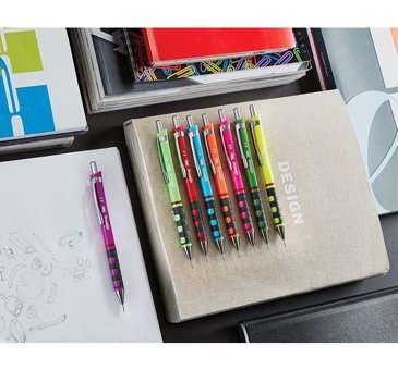 Rotring Tikky Rd 1904699 Silgili Krom Metalik Kırmızı 0.5 mm Versatil Kalem