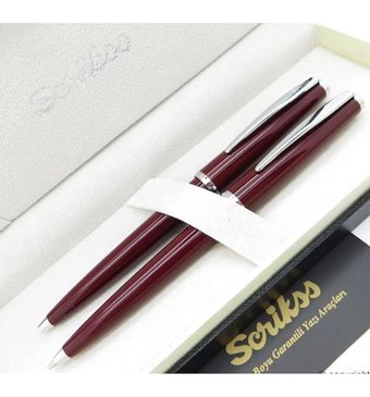 Scrikss Silgili Krom Metalik Bordo 0.7 mm Versatil Kalem