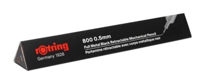 Rotring 800 Silgili Krom Metalik Siyah 0.5 mm Versatil Kalem