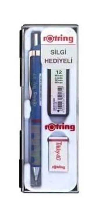 Rotring Tikky RO-KK07-07M Silgili Metal Metalik Mavi 0.7 mm Versatil Kalem