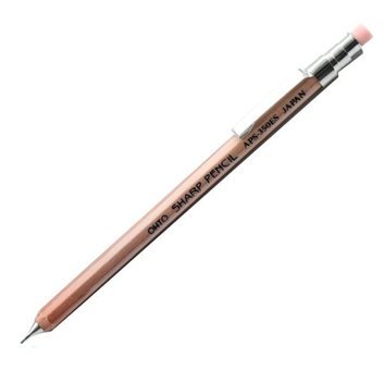 Ohto APS-350-ES Silgili Tahta Metalik Naturel 0.5 mm Versatil Kalem