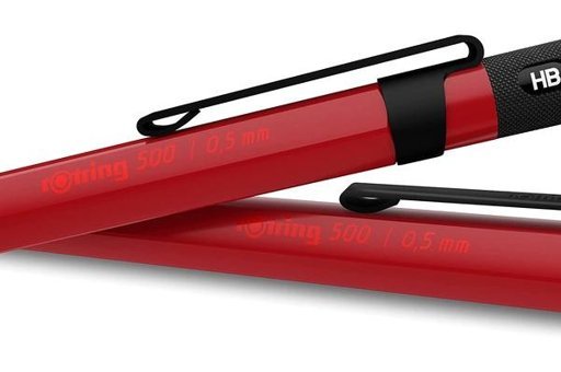 Rotring 500-2164107 Silgili Krom Metalik Kırmızı 0.5 mm Versatil Kalem