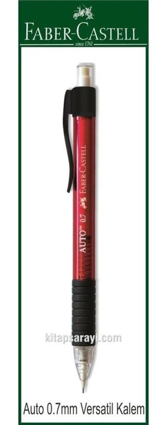 Faber-Castell Auto 1388 Silgili Metal Metalik Kırmızı 0.7 mm Versatil Kalem