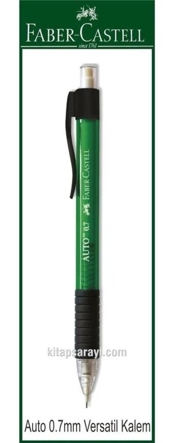 Faber-Castell Auto 1388 Silgili Metal Metalik Yeşil 0.7 mm Versatil Kalem