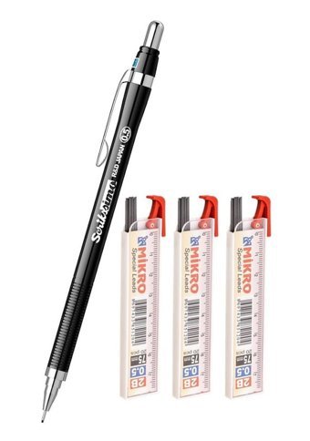 Scrikss Simo R&D Japan Metal Metalik Siyah 0.5 mm Versatil Kalem
