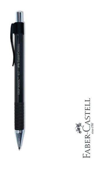 Faber-Castell Grip Matic Silgili Metal Metalik Siyah 0.7 mm Versatil Kalem