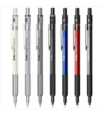 Scrikss Graph-X Silgili Metal Metalik Antrasit 0.7 mm Versatil Kalem