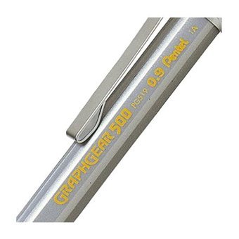 Pentel Graphgear 500 Silgili Metal Metalik Gri 0.9 mm Versatil Kalem