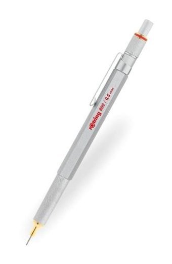 Rotring 800 Silgili Krom Metalik Krom 0.5 mm Versatil Kalem