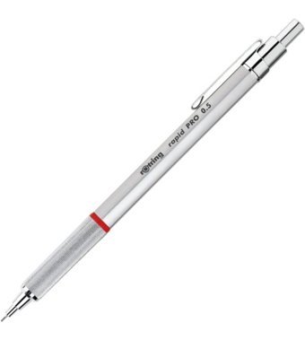 Rotring Rapid Pro 1904255 Silgili Krom Metalik Krom 0.5 mm Versatil Kalem