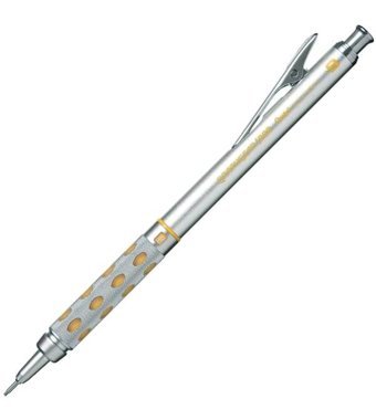 Pentel Graphgear 1000 Silgili Metal Metalik Gümüş 0.9 mm Versatil Kalem