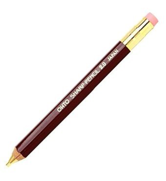 Ohto Wooden APS-680E Silgili Tahta Metalik Bordo 2.0 mm Versatil Kalem