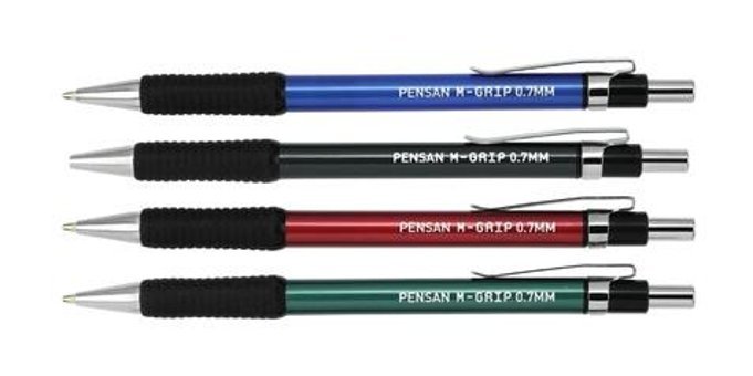 Pensan Grip Metal Metalik Çok Renkli 0.5 - 0.7 mm Versatil Kalem
