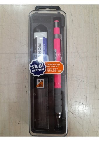 Tombow SH-300-GR82 Silgili Metal Neon Pembe 0.9 mm Versatil Kalem