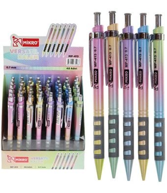 Mikro MP-413-48 Metal Metalik Çok Renkli 0.7 mm Versatil Kalem