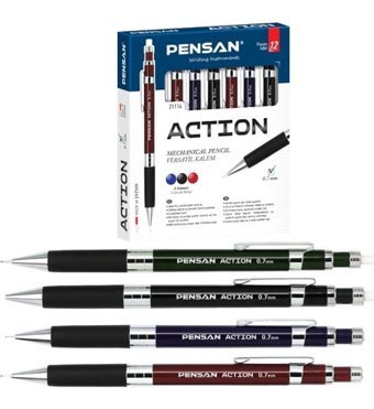 Pensan Action Silgili Metal Metalik Çok Renkli 0.05 mm Versatil Kalem
