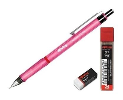 Rotring Visuclick Silgili Krom Metalik Pembe 0.7 mm Versatil Kalem