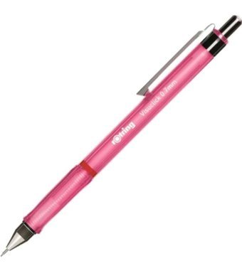 Rotring Visuclick Silgili Krom Metalik Pembe 0.7 mm Versatil Kalem