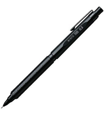 Pentel Orenz Nero Silikon Metalik Siyah 0.3 mm Versatil Kalem