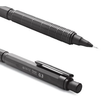 Pentel Orenz Nero Silikon Metalik Siyah 0.3 mm Versatil Kalem