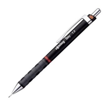 Rotring Tikky 1904697 Silgili Krom Metalik Siyah 0.9 mm Versatil Kalem