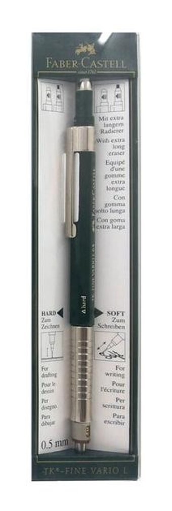 Faber-Castell Tk Fine Vario Lux 135500 Silgili Metal Metalik Yeşil 0.5 mm Versatil Kalem