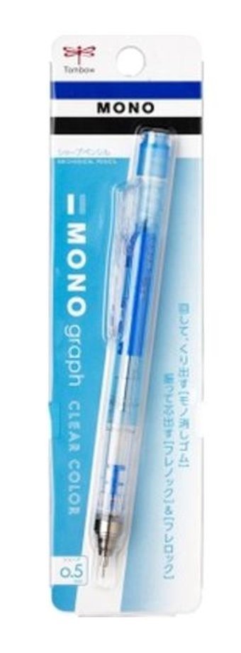 Tombow Mono Silgili Plastik Metalik Mavi 0.5 mm Versatil Kalem