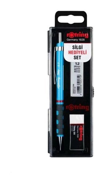 Rotring Tikky Silgili Metal Metalik Mavi 0.7 mm Versatil Kalem