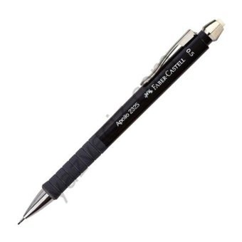 Faber-Castell Apollo 2325 Silgili Metal Metalik Siyah 0.5 mm Versatil Kalem