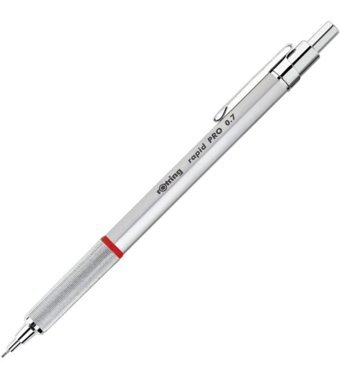 Rotring Rapid Pro 1904256 Silgili Krom Metalik Gümüş 0.7 mm Versatil Kalem