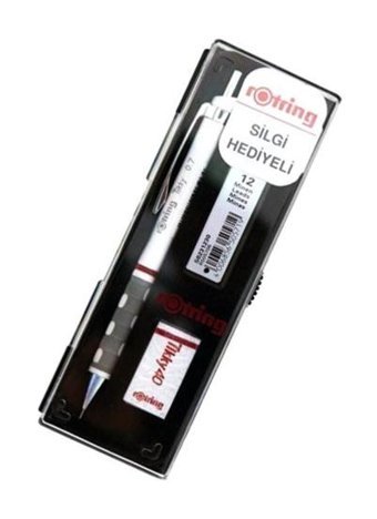 Rotring Tikky Rd Silgili Krom Metalik Beyaz 0.7 mm Versatil Kalem