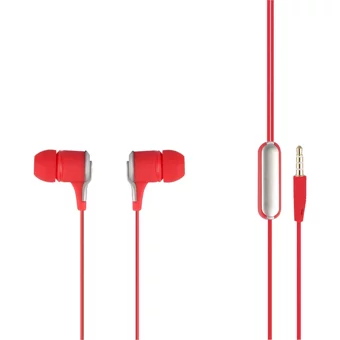 Mf Product Acoustic 0094 Silikonlu Mikrofonlu 3.5 Mm Jak Kablolu Kulaklık Kırmızı