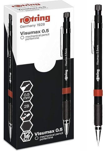 Rotring Tikky Rd Silgili Metal Metalik Siyah 0.5 mm Versatil Kalem