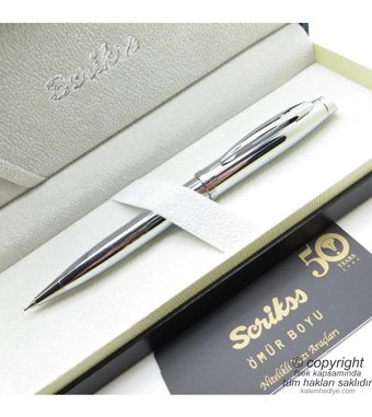 Scrikss 39 Silgili Krom Metalik Krem 0.7 mm Versatil Kalem