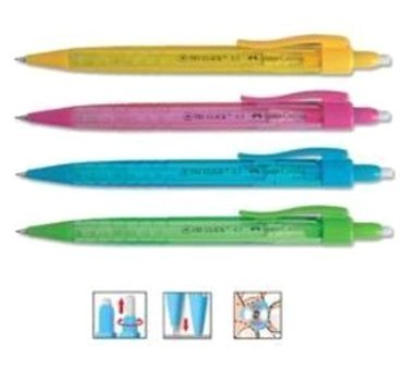 Faber-Castell Tri Click Silgili Metal Metalik Çok Renkli 0.5 mm Versatil Kalem
