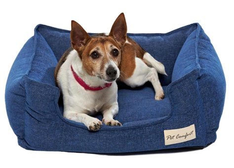 Pet Comfort Alpha Mirandus Yıkanabilir Küçük Irk İç Mekan Köpek Yatağı Mavi