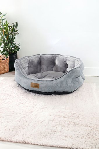 Pet Dreams Sprit Yıkanabilir Büyük Irk İç Mekan Köpek Yatağı Gri