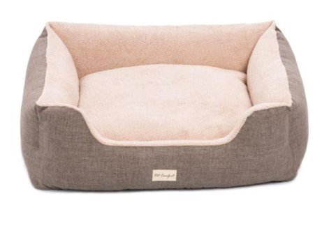 Pet Comfort Echo Varro Yıkanabilir Büyük Irk İç Mekan Köpek Yatağı Kahverengi-Krem