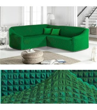 Heytgah Polyester Bürümcük Süngersiz Kapitone Giydirmeli Yeşil L Koltuk Koltuk Örtüsü 300x450 cm